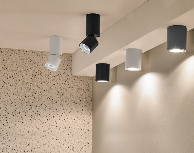 Oprawa natynkowa JUPITER śr. 10 cm szara POLUX