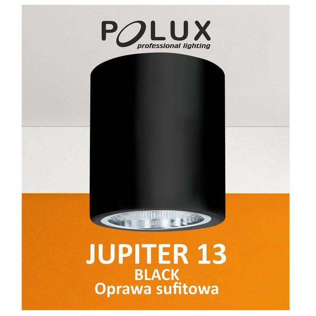 Oprawa natynkowa JUPITER śr. 13 cm czarna POLUX