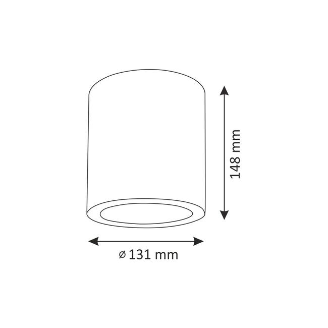 Oprawa natynkowa JUPITER śr. 13 cm szara POLUX