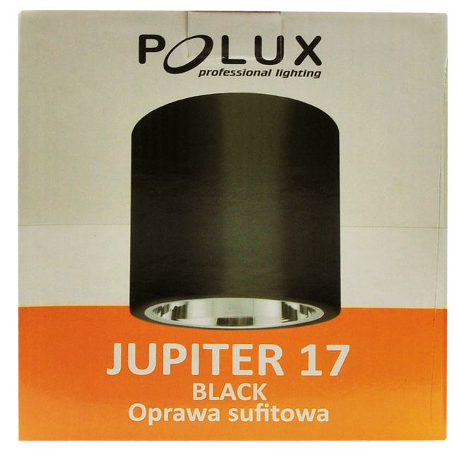 Oprawa natynkowa JUPITER śr. 17 cm czarna POLUX
