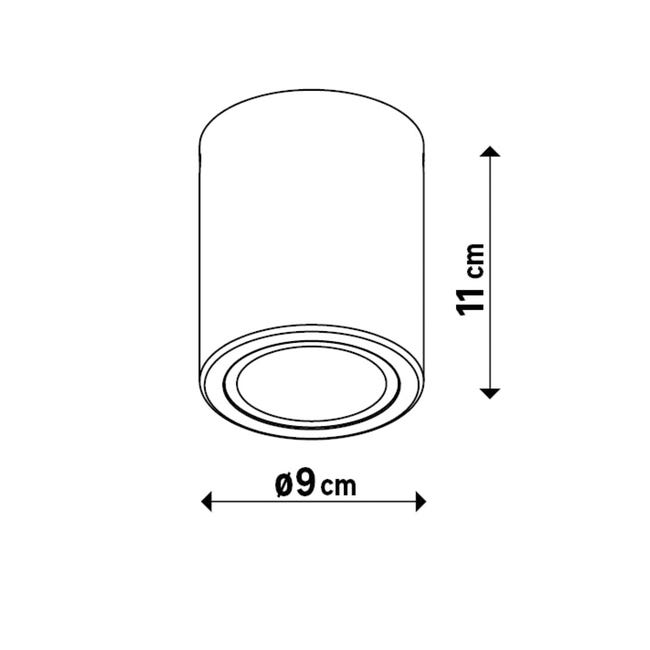 Oprawa natynkowa Jupiter śr. 9 cm biała E27 Inspire