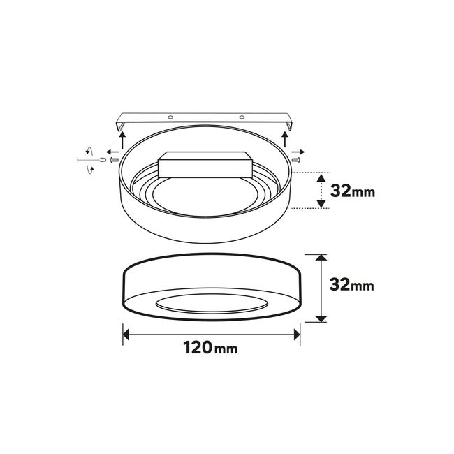 Oprawa natynkowa LED biała 12 cm LED Inspire