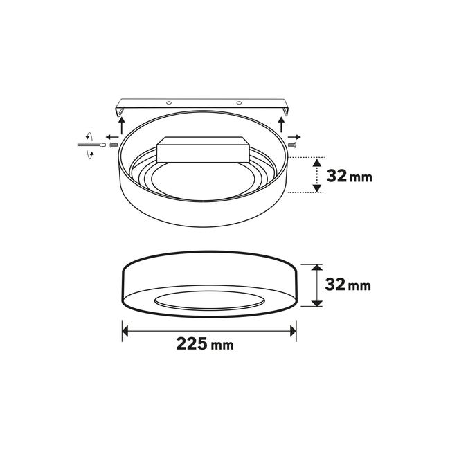 Oprawa natynkowa LED biała 22 cm LED Inspire