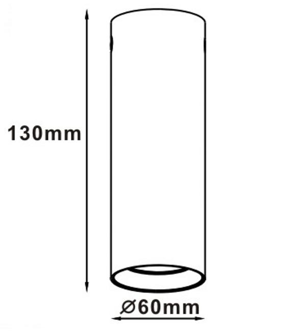 Oprawa natynkowa MANACOR IP20 wys. 13 cm śr. 6 cm czarna GU10 LIGHT PRESTIGE