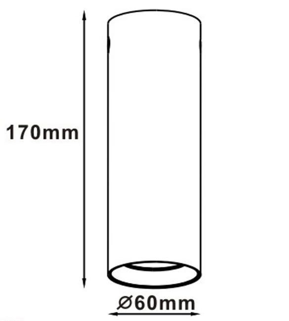 Oprawa natynkowa MANACOR IP20 wys. 17 cm śr. 6 cm biała GU10 LIGHT PRESTIGE