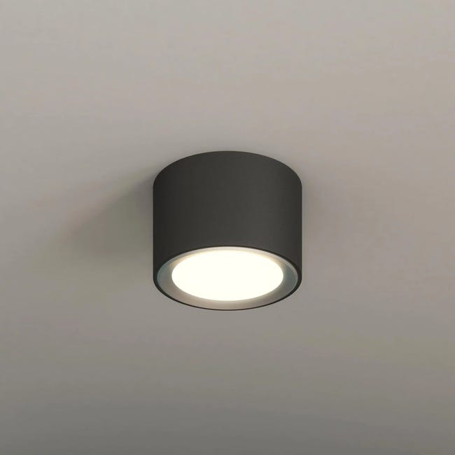 Oprawa natynkowa Oberon IP20 śr. 10 cm czarna LED Inspire