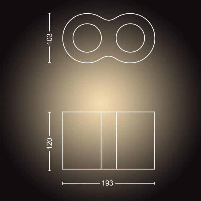 Oprawa natynkowa Pillar czarna 2 x GU10 Philips Hue
