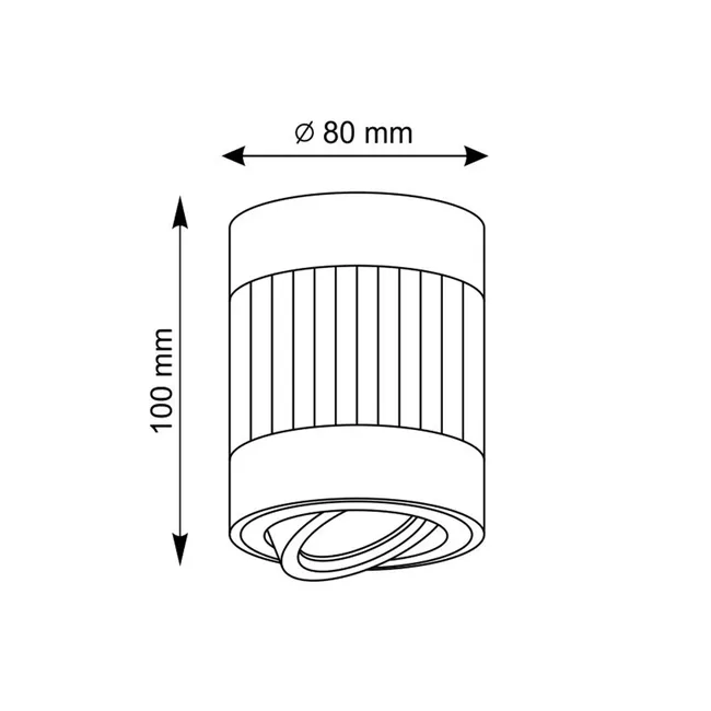 Oprawa natynkowa Rubin Paski biała GU10 Goldlux