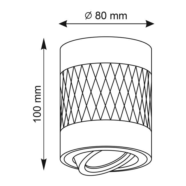 Oprawa natynkowa Rubin Romb czarna GU10 Goldlux