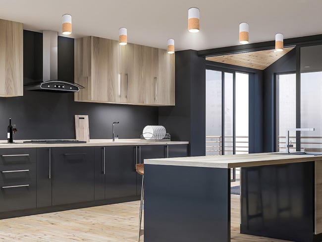 Oprawa natynkowa TUBA IP20 śr. 5.8 cm biało-drewniana GU10 CANDELLUX