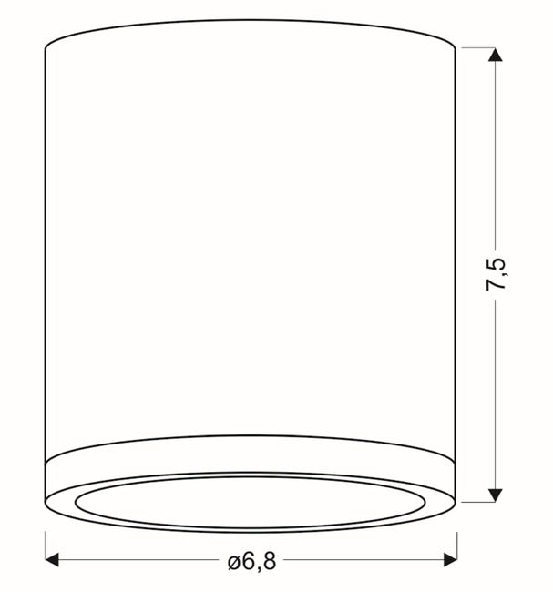 Oprawa natynkowa TUBA IP20 śr. 6.8 cm biała LED CANDELLUX