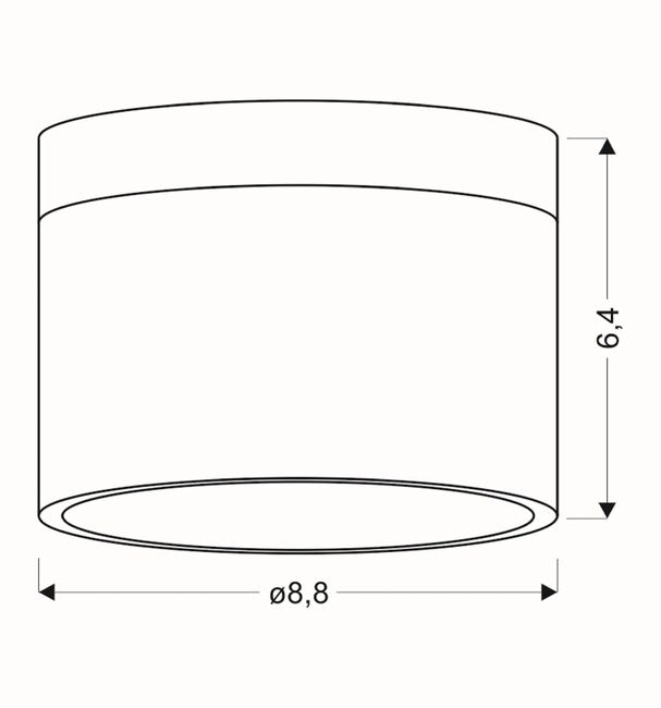 Oprawa natynkowa TUBA IP20 śr. 8.8 cm biała LED CANDELLUX