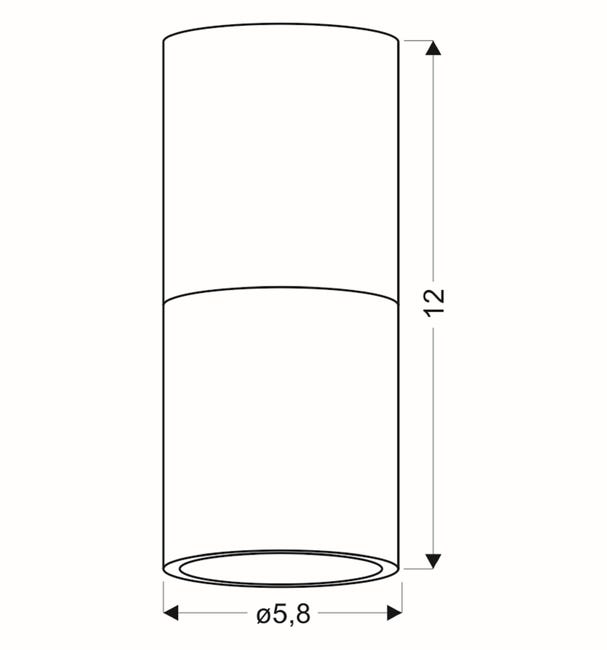 Oprawa natynkowa Tuba IP20 śr. 5.8 cm czarna z drewnem GU10 Candellux