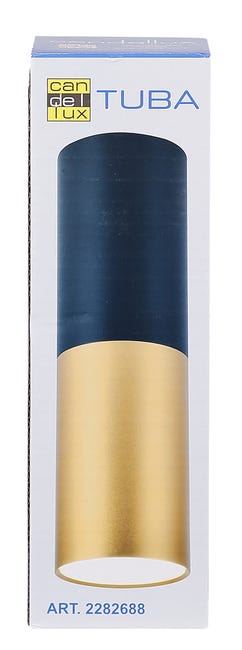 Oprawa natynkowa Tuba IP20 śr. 5.8 cm czarno-złota GU10 Candellux