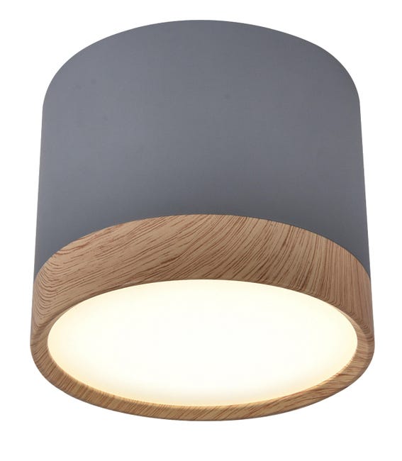 Oprawa natynkowa Tuba IP20 śr. 8.8 cm szara LED Candellux