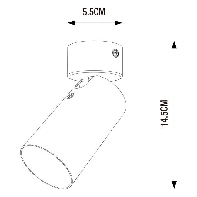 Oprawa natynkowa Ubla czarna 5.5 cm GU10 Inspire