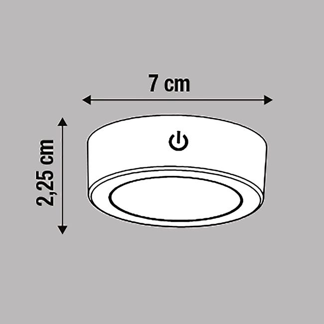 Oprawa podszafkowa Lakao czarna 7 cm USB LED Inspire