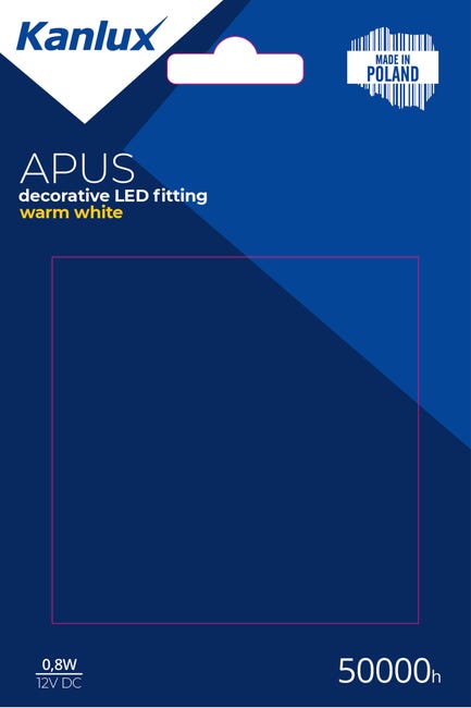 Oprawa schodowa APUS biała kwadratowa LED KANLUX