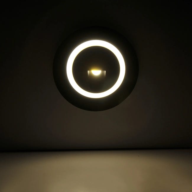 Oprawa schodowa Q2 szara okrągła 6 cm IP44 LED Goldlux