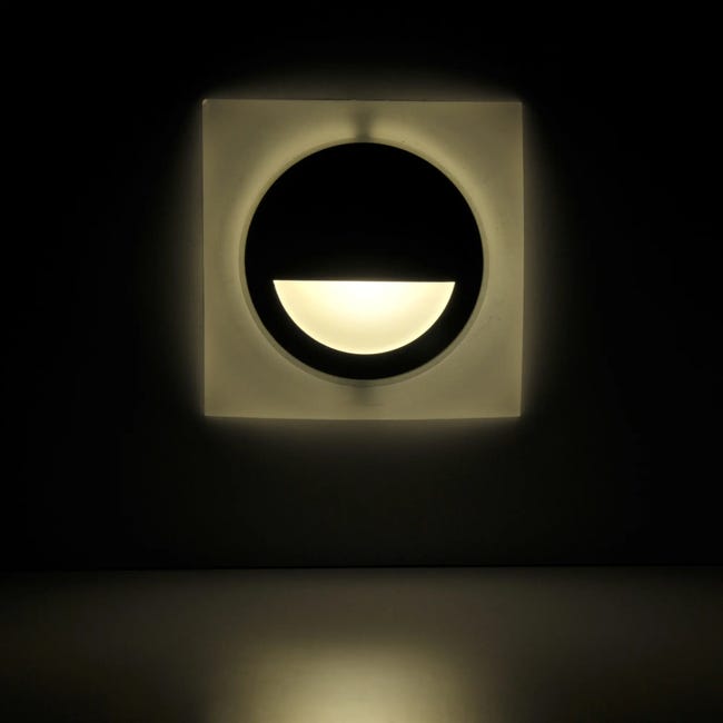 Oprawa schodowa Q5 szara kwadratowa 6 cm IP44 LED Goldlux