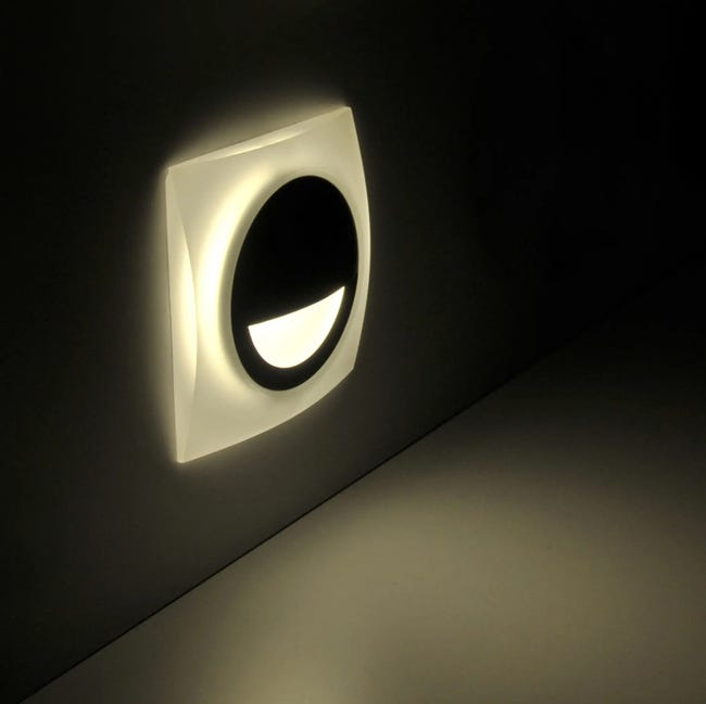 Oprawa schodowa Q5 szara kwadratowa 6 cm IP44 LED Goldlux