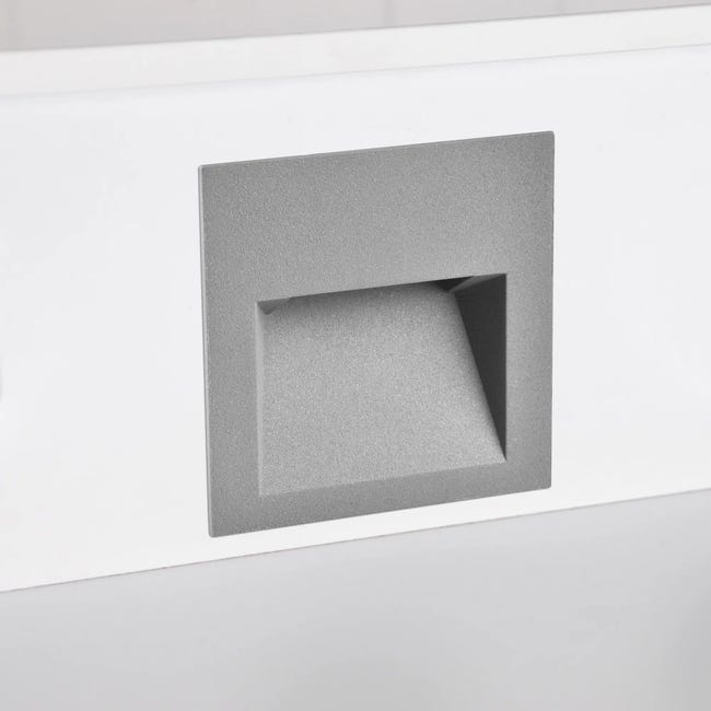 Oprawa schodowa Q7 szara kwadratowa 9 cm IP44 LED Goldlux