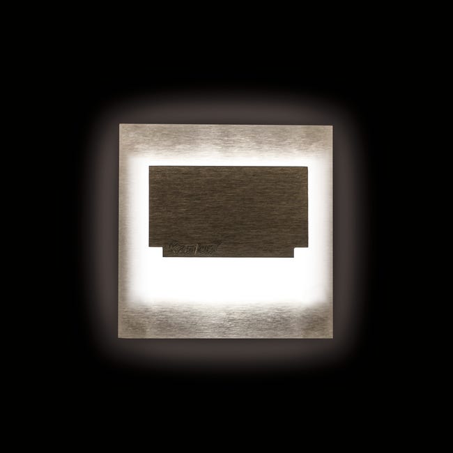 Oprawa schodowa SABIK MINI 7.5 cm srebrna kwadratowa LED barwa ciepła KANLUX