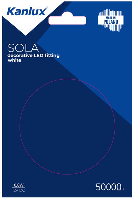 Oprawa schodowa SOLA czarna okrągła LED KANLUX