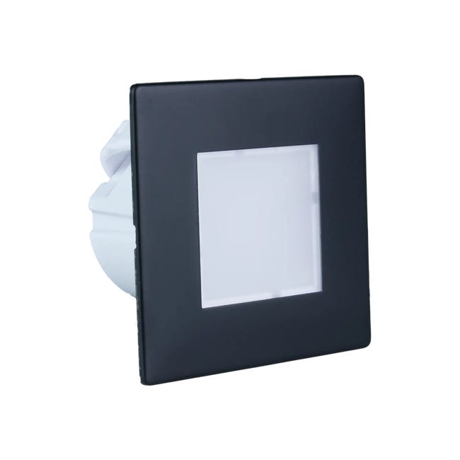 Oprawa schodowa czarna kwadratowa 7.8 cm IP20 40 lm LED DPM