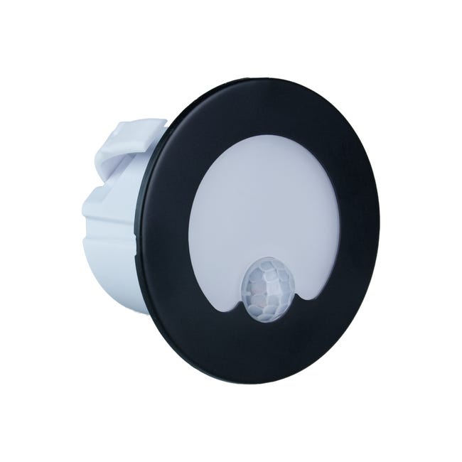 Oprawa schodowa czarna okrągła 7.8 cm IP20 30 lm LED DPM