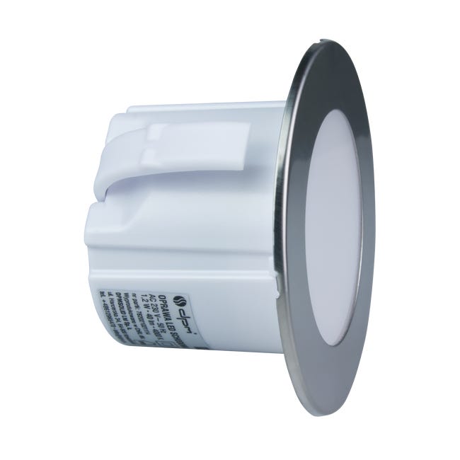 Oprawa schodowa srebrna okrągła 7.8 cm IP20 40 lm LED DPM	