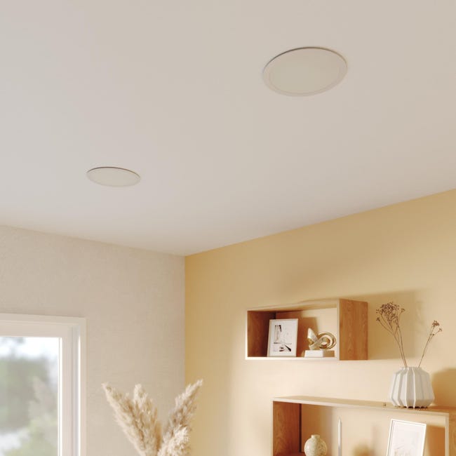 Oprawa stropowa Enki Extraflat biała 3100 lm RGBW IP44 LED INSPIRE