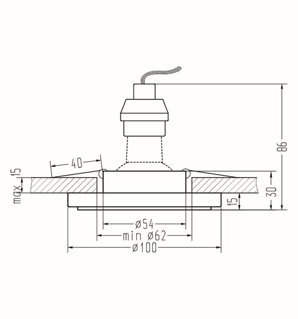 Oprawa stropowa KRYSZTAŁ IP20 chrom GU10 CANDELLUX