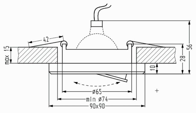 Oprawa stropowa LUSTRZANE SZKŁO KWADRATOWE CANDELLUX
