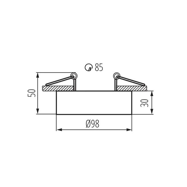 Oprawa stropowa MINI BORD DLP-50-W IP20 biała okrągła GU10 KANLUX