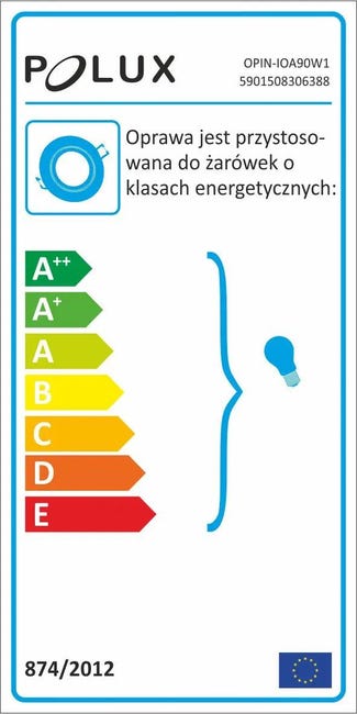 Oprawa stropowa OPIN biała okrągła POLUX