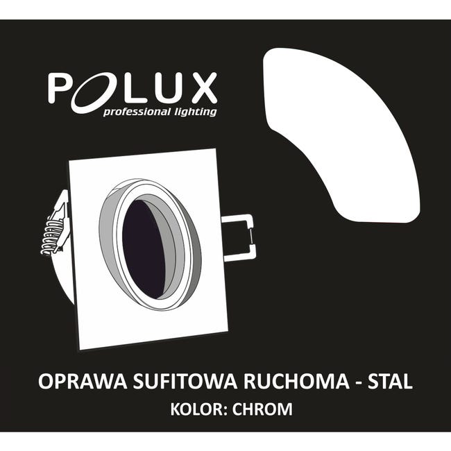 Oprawa stropowa OPIN chrom kwadratowa POLUX