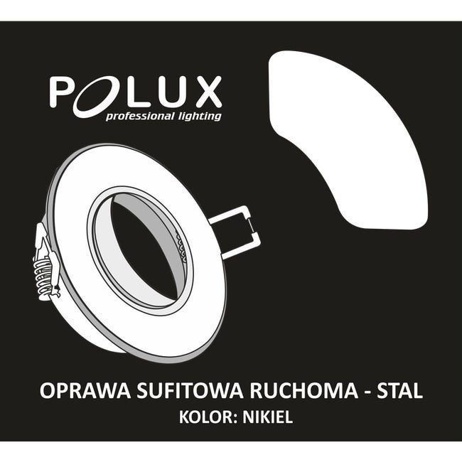 Oprawa stropowa OPIN nikiel okrągła POLUX