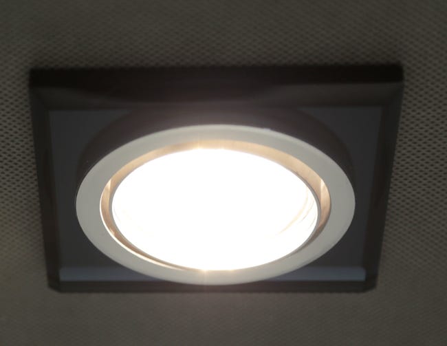 Oprawa stropowa czarne szkło kwadratowa uchylna GU5.3 CANDELLUX