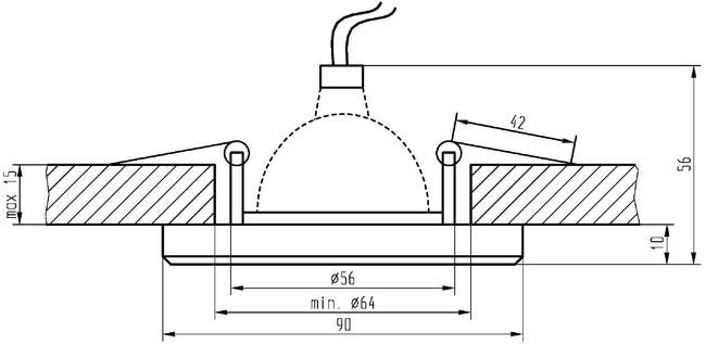 Oprawa stropowa oczko 3 szt. SS-13 chrom CANDELLUX
