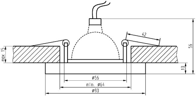 Oprawa stropowa oczko 3 szt. SS-15 chrom CANDELLUX