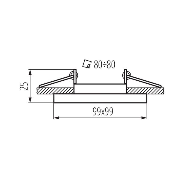 Oprawa stropowa oczko ALREN IP20 biała kwadrat GU10 KANLUX
