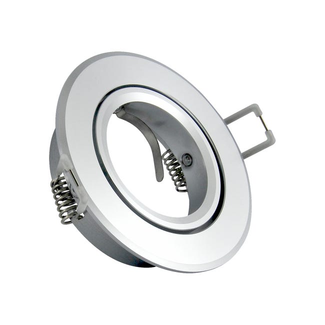 Oprawa stropowa oczko EAST OPAL srebrna okrągła GU10 POLUX