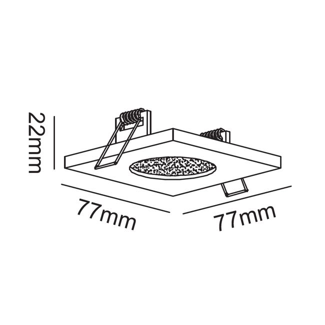 Oprawa stropowa oczko LAGOS IP65 białe kwadrat GU10 LIGHT PRESTIGE