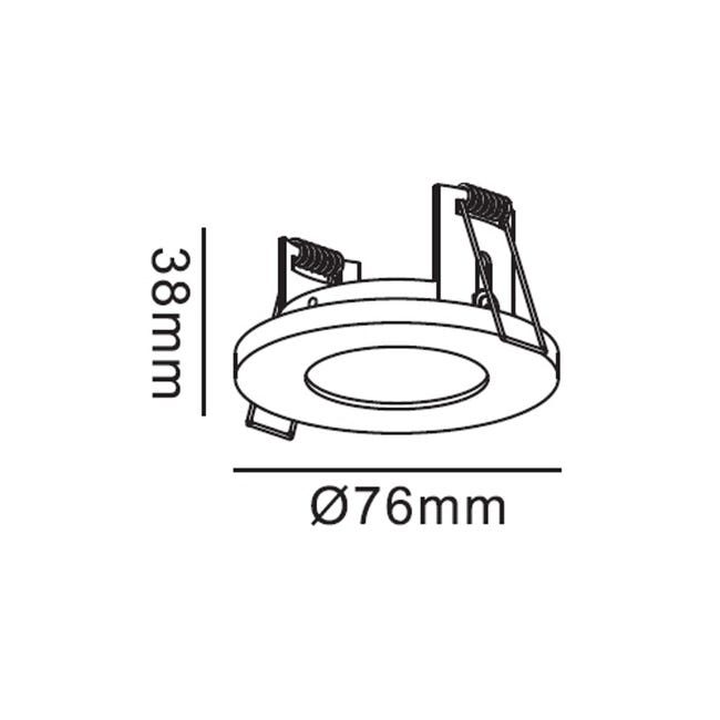 Oprawa stropowa oczko LAGOS IP65 białe okrągłe GU10 LIGHT PRESTIGE