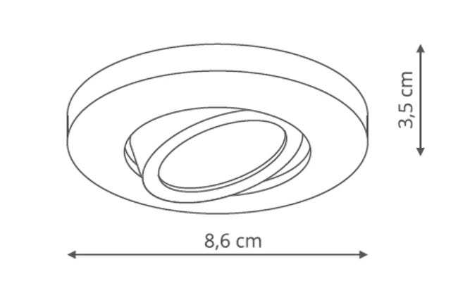 Oprawa stropowa oczko LAGOS ruchoma IP65 śr. 9.3 cm biała GU10 LIGHT PRESTIGE