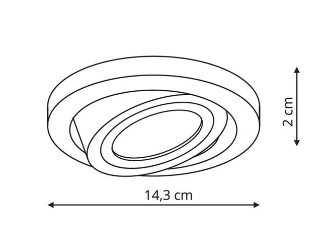 Oprawa stropowa oczko NERO ruchoma IP20 śr. 14.3 cm biała GU10 LIGHT PRESTIGE