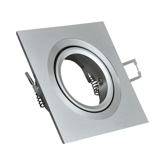 Oprawa stropowa oczko SOUTH OPAL srebrna kwadratowa GU10 POLUX