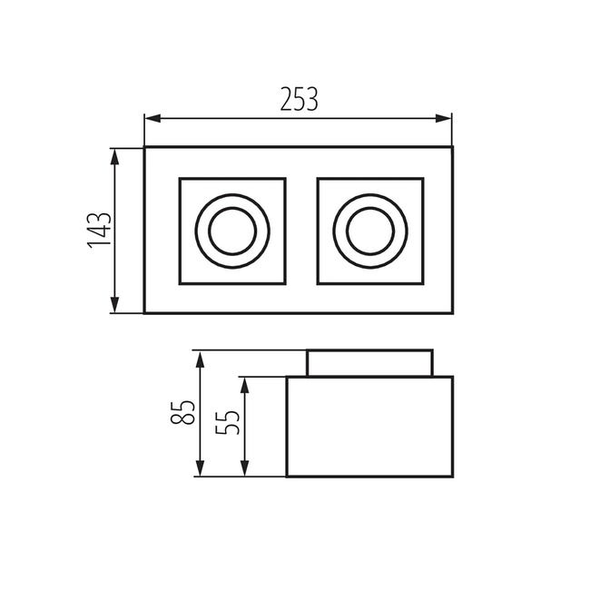 Oprawa stropowa ruchoma STOBI DLP 250-B KANLUX