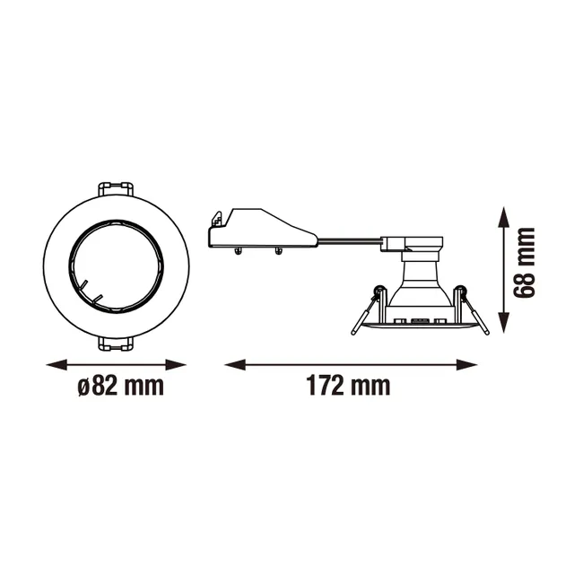 Oprawa stropowa wpuszczana 5 szt. biała GU10